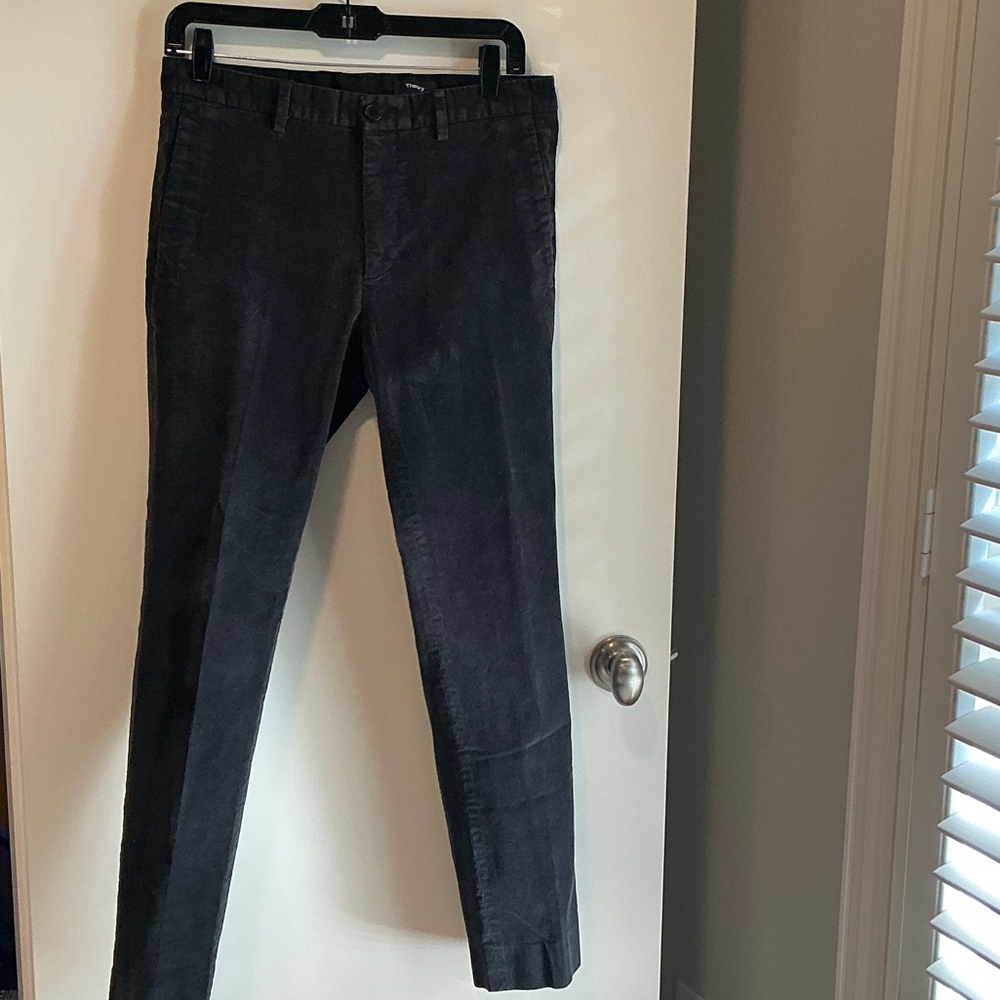 Theory Men's Dark Gray Corduroy Pants